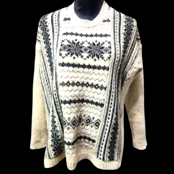 CABI Snowflake Holiday Cottagecore Knit Pullover Sweater (XS, fits big) - Picture 2 of 13